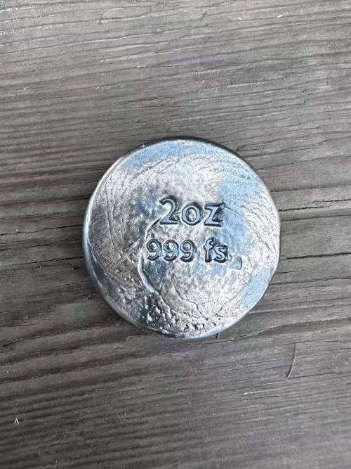 2oz Rundbarren Antique Finish handgegossen
